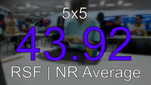 43.92 RSF 5x5 NR Average (39.36 RSF NR Single) // Yakovlev Moscow Cup 2023