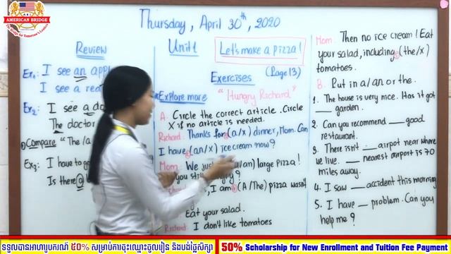 Level 5A/ Grammar Galaxy 2/ Unit 1: Let's make a pizza/ Page: 13/ Thursday, April 30, 2020 смотреть онлайн