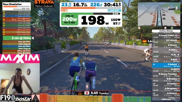 Race Simulation on Zwift - Singletrack Slayer Workout