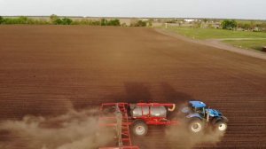 Посев Подсолнечника Трактором New Holland с  посевным комплексом Horsch.