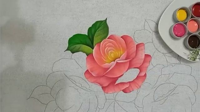 Rosas com Vaso Pintura em Tecido Parte 1 - AULA 369 Bruno Silva смотреть онлайн