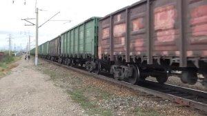 Электровоз ВЛ85 184 С грузоым поездом  Вос Сиб жд