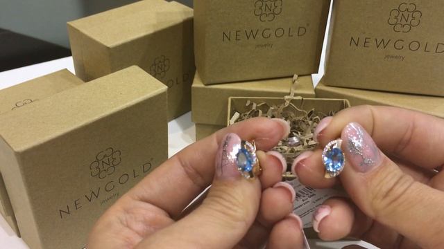 Серьги 1203 из красного золота 585 пробы с топазами swiss и фианитами смотреть онлайн