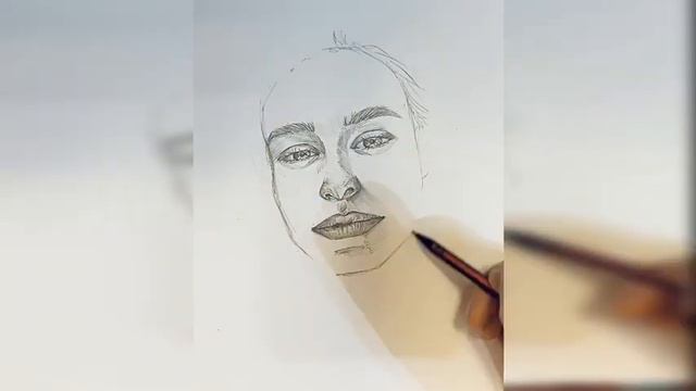 SCETCH II. ПОРТРЕТ ДЕВУШКИ. КАРАНДАШ.