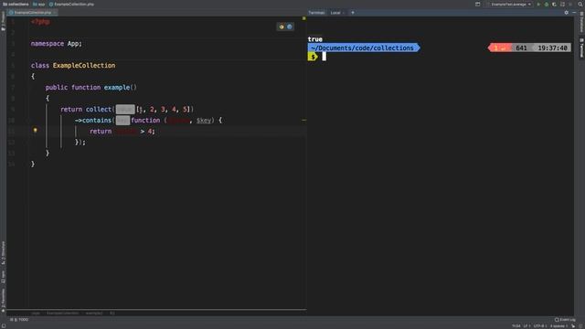 contains containsStrict | Laravel Collections смотреть онлайн