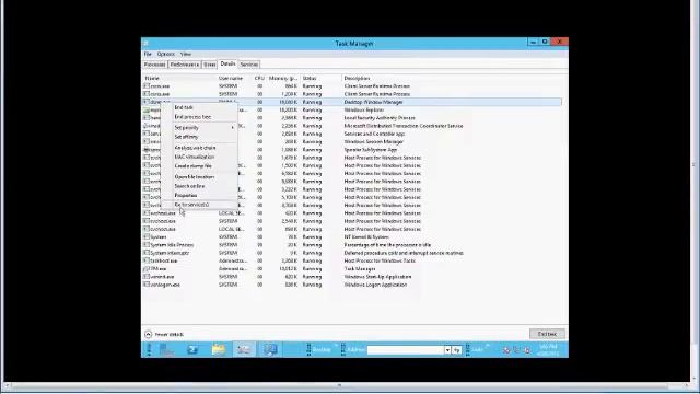 How to view running executables using Task Manager in Microsoft Windows Server 2012 смотреть онлайн
