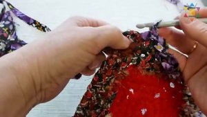 Коврик из тряпок крючком