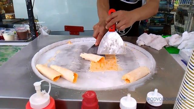 Жареное мороженое в Таиланде