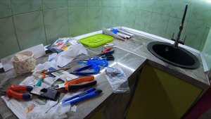 Подсветка рабочей зоны на кухне под навесными шкафами.