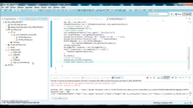 JAVA - Integrate Login with Facebook using graph API 02 смотреть онлайн