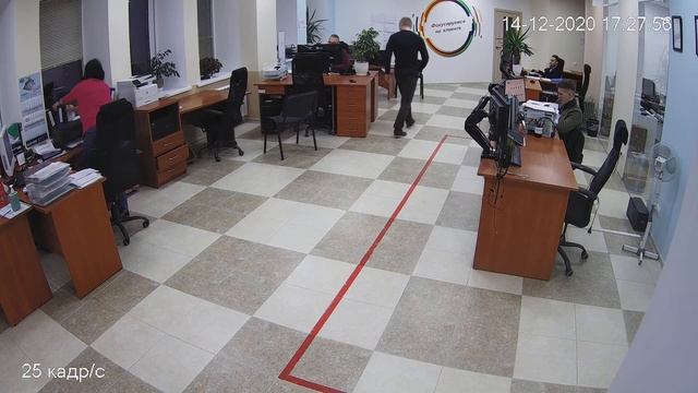 Видео с камеры — скорость записи 25 кадров в секунду