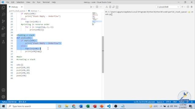 Part 16 : Stacks and Queues in Python | Python Programming Complete Course