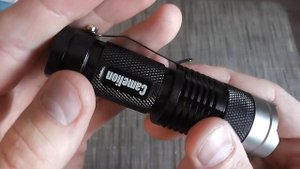 Бюджетный фонарь светодиодный Camelion 5135/распаковка/ он же модель от UltraFire/недорогой фонарик