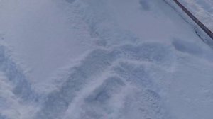 Чистка снега  треугольником (Волокушей). Пробиваем дорогу на дачу