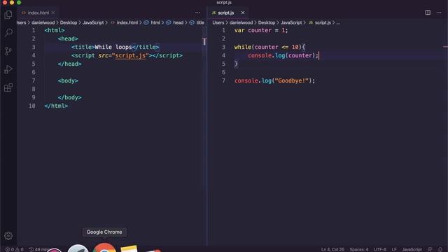 JavaScript 2021 Tutorial 19 - While loops