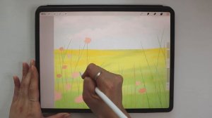 Draw with me! Drawing Flower field vol.2, Procreate drawing  | 같이 그림그려요! 프로크리에이트로 꽃동산 그리기 2탄