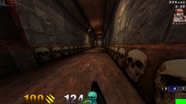 Quake 3 arena 4k, mod RUNO, прохождение nightmare, map20, dm15