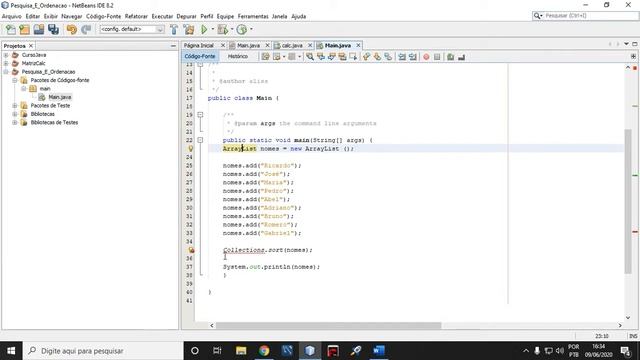 ORDENANDO UM ARRAY LIST DE STRINGS - JAVA