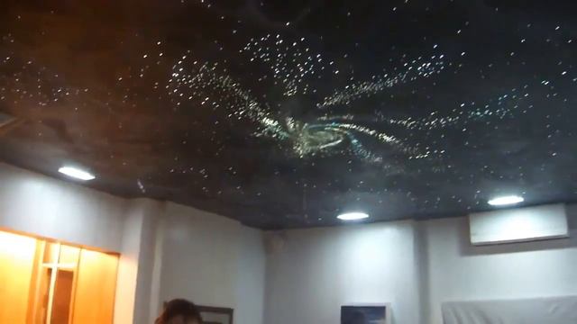 Натяжной потолок ЗВЁЗДНОЕ НЕБО с помощью ОПТОВОЛОКНА