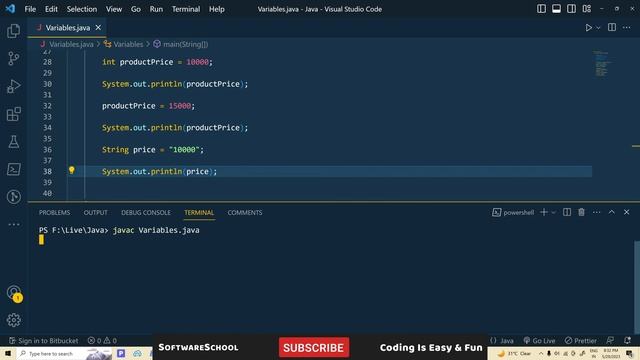 Java Tutorial For Beginners -2 (Variables, Strings, String Methods) Java in Telugu, Java Full Cours