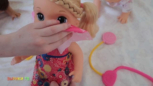 Пупсики Baby Alive Sweet Tears Baby Doll Новые Куклы и игрушки Зырики ТВ детский канал для Девочек смотреть онлайн