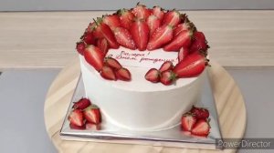 Украшаем торт клубникой! Легко и быстро!