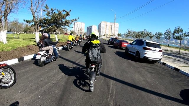 Мото-пробег посвященный 77 лет Великой Победы город-герой Новороссийск. Электробайк Sur-ron X