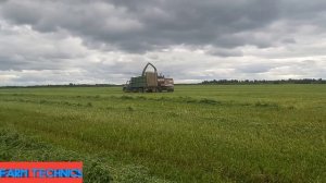 Заготовка сенажа из клевера