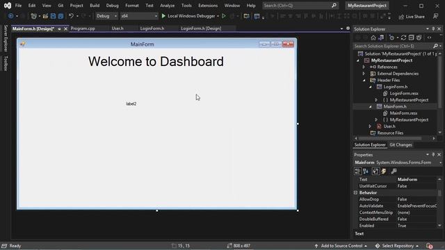 Create Login and Register Forms Using C++ and Visual Studio 2022 with SQL Server