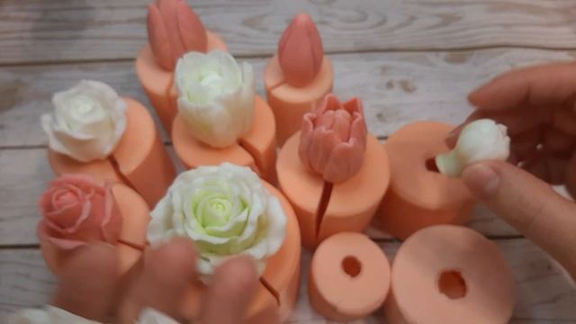 Распаковка и заливка силиконовых форм от Мыльной вечеринки. розы, ромашки и тюльпаны. часть 2 смотреть онлайн