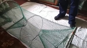 Мережа рыболовная продольная, дугообразная(3 бочки, 2 крыла)