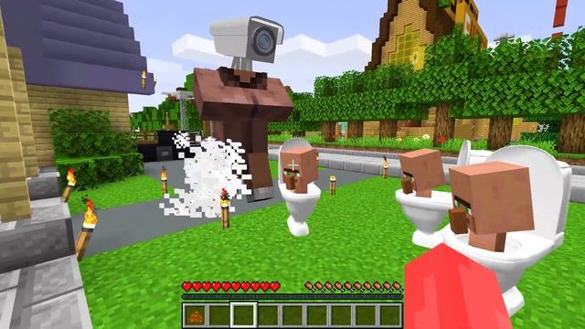 I was ATTACKED by SCARY VILLAGER SKIBIDI TOILET ARMY VS CAMERAMAN in MINECRAFT смотреть онлайн