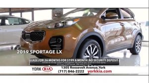 York Kia | 2019 Kia Sportage LX | 0% APR 63 Months or Lease Special For $199