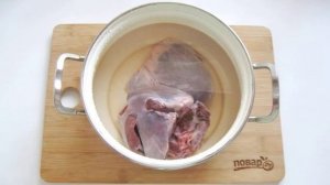 Салат из свиного сердца и огурца