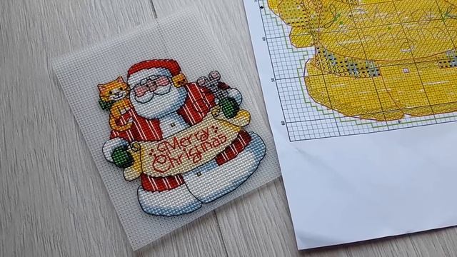 Лайк китайским наборам! Санта по набору Amishop готов! Вышивка крестом смотреть онлайн