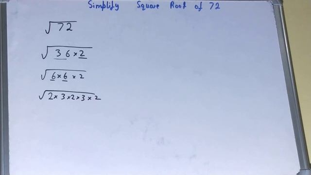 Simplify square root of 72|How to solve square root of 72|Square root of 72 in simplest form смотреть онлайн