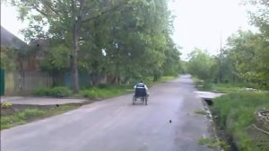 Каляска с самодельным приводом . . .homemade wheelchair