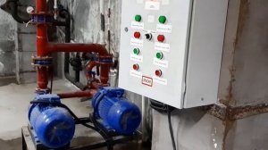 Наладка насосов автоматического пожаротушения, щит ручной сборки