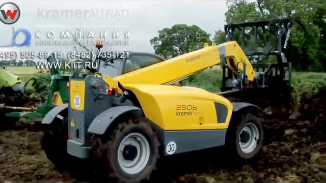 Телескопический погрузчик KRAMER 2506 за работой   телескопические погрузчики KRAMER ALLRAD 2506