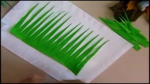 Зелень из фоамирана, простой но красивый декор. Цветы из фоамирана своими руками. Хлорофитум.