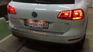 Установка задних LED фар VW Touareg 2012 USA