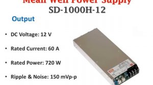 quick shipment SD-1000H-12 12 VDC 60 A 720 W Enclosed Single Output Mean well Power Supply