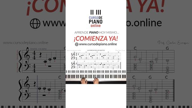 Canción fácil para PIANO 2 manos con acordes