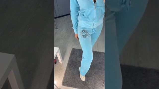 Велюровый костюм в голубой цвете tracksuit for woman Store.