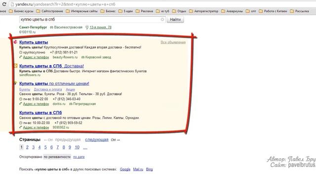 Расположение рекламы в яндекс директ. Весь сок интернет рекламы. Практика
