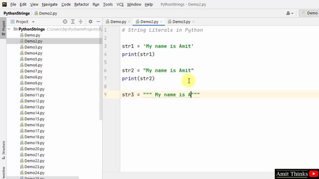 String Literals in Python | AmitThinks