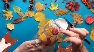 Осенние фонарики из листьев своими руками