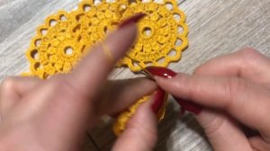 Вязание крючком. ПРОСТОЙ КРУГЛЫЙ МОТИВ.СОЕДИНЕНИЕ МОТИВОВ. Вязание для начинающих.