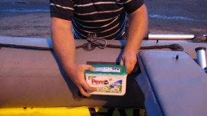 Простейший органайзер на ликтрос надувной лодки