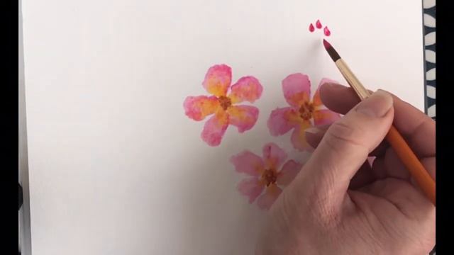 children’s art lesson flower painting in acrylic paint. смотреть онлайн